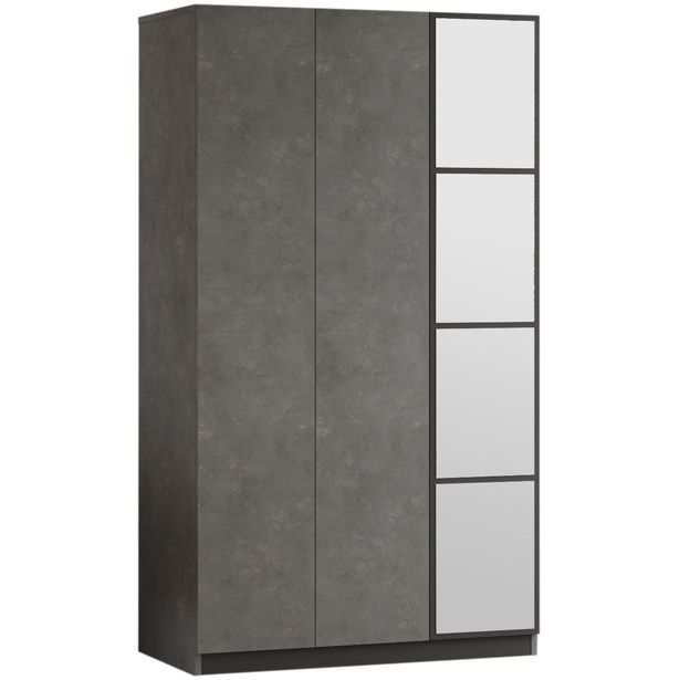 Vaatekaappi Linento Furniture HM1, antrasiitti/harmaa