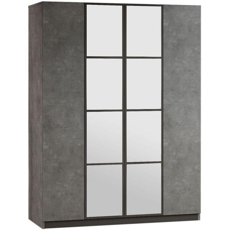 Vaatekaappi Linento Furniture HM2, antrasiitti/harmaa