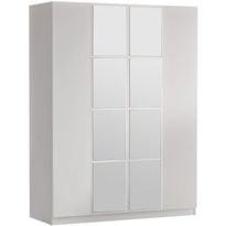 Vaatekaappi Linento Furniture HM2, valkoinen, 138,4cm