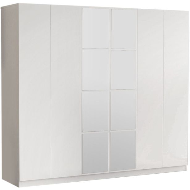 Vaatekaappi Linento Furniture HM3, valkoinen