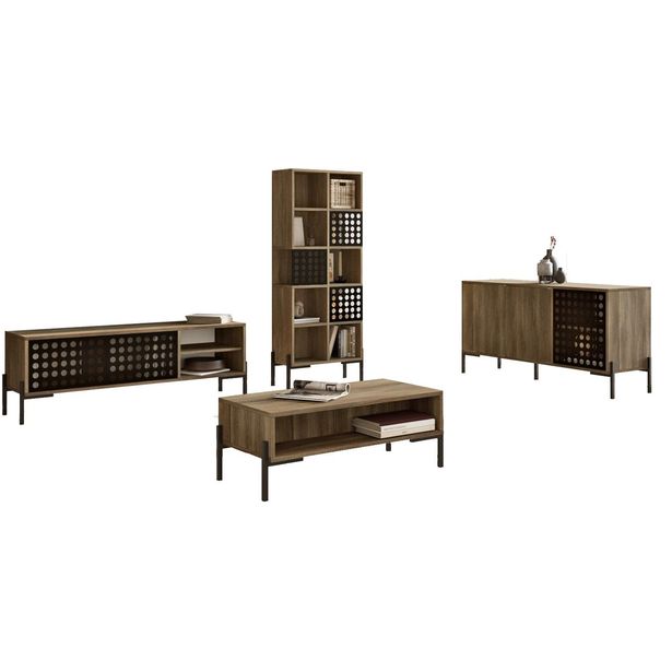 Huonekalusetti olohuoneeseen Linento Furniture NE6, ruskea