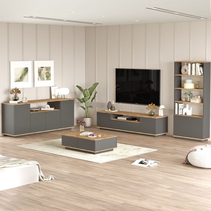Olohuoneen huonekalusetti Linento Furniture FR19-AA, ruskea/antrasiitti