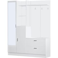 Säilytyskokonaisuus eteiseen Linento Furniture DD5, valkoinen
