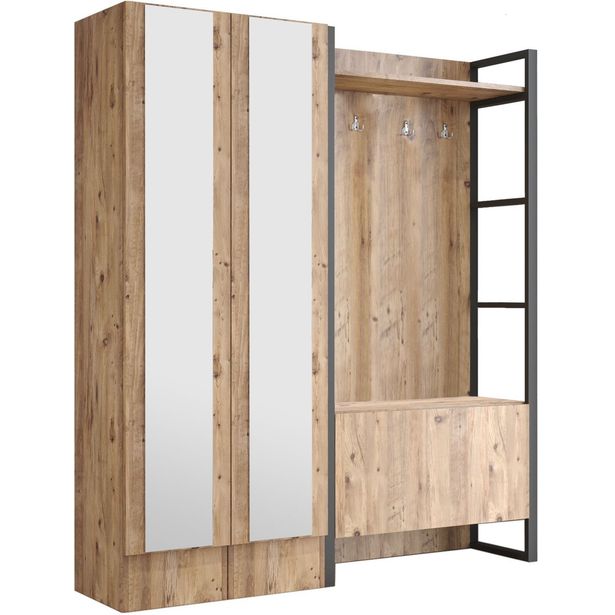 Säilytyskokonaisuus Linento Furniture ML18, ruskea