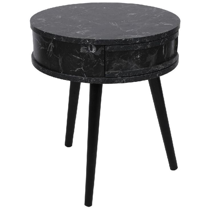 Sivupöytä Linento Furniture Yuvarlak Komot 9484 musta