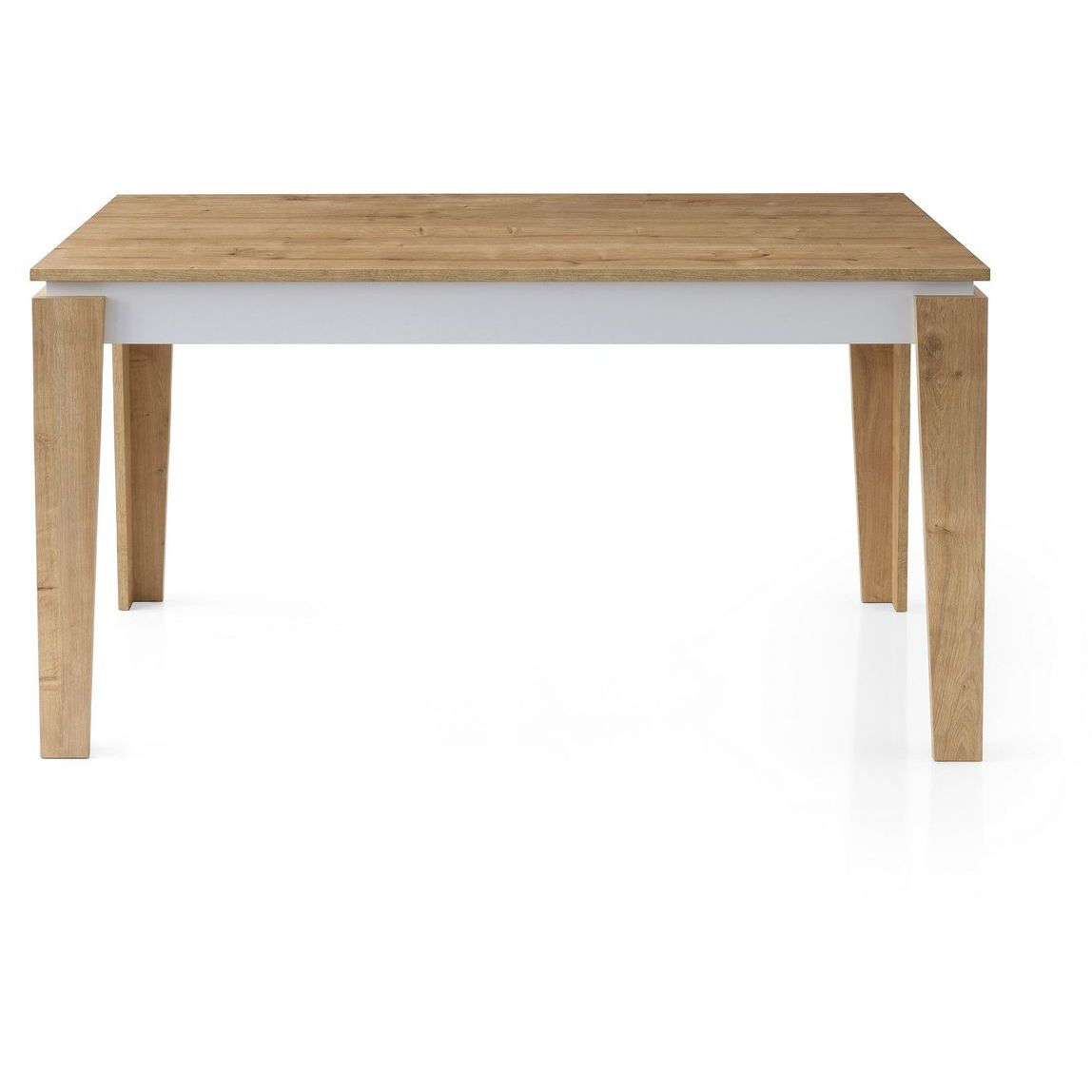 Ruokapöytä Linento Furniture Asos-2971, 140x80cm, vaaleanruskea/valkoinen
