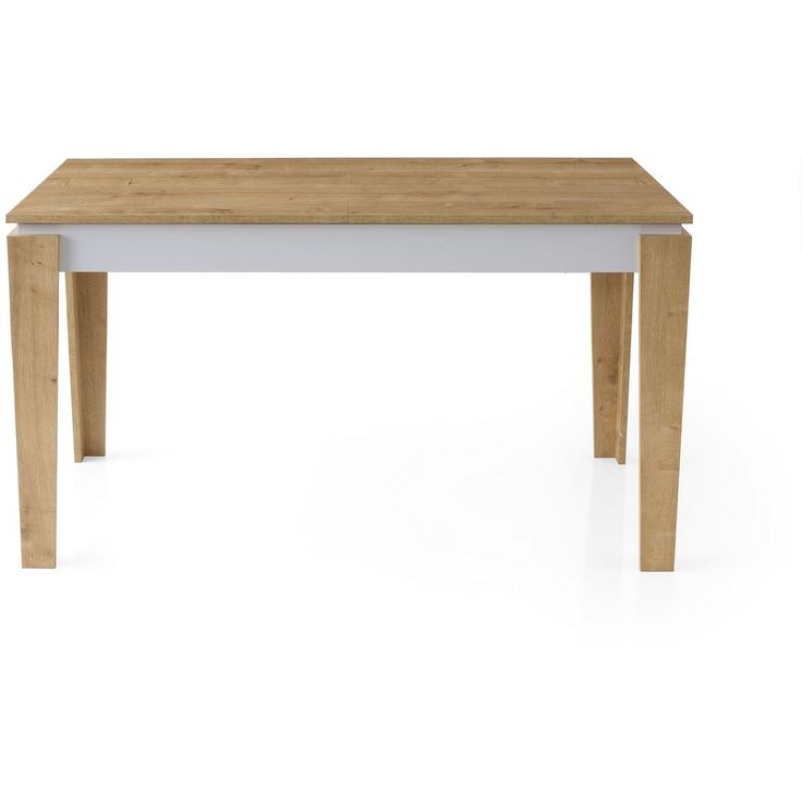 Jatkettava ruokapöytä Linento Furniture Cunda-2982, 140/175x80cm, vaaleanruskea/valkoinen