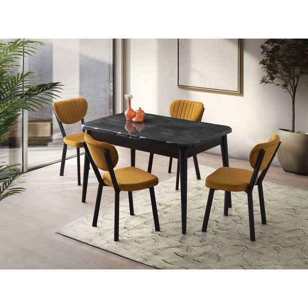 Jatkettava ruokapöytä Linento Furniture Crea, 130/164x80cm