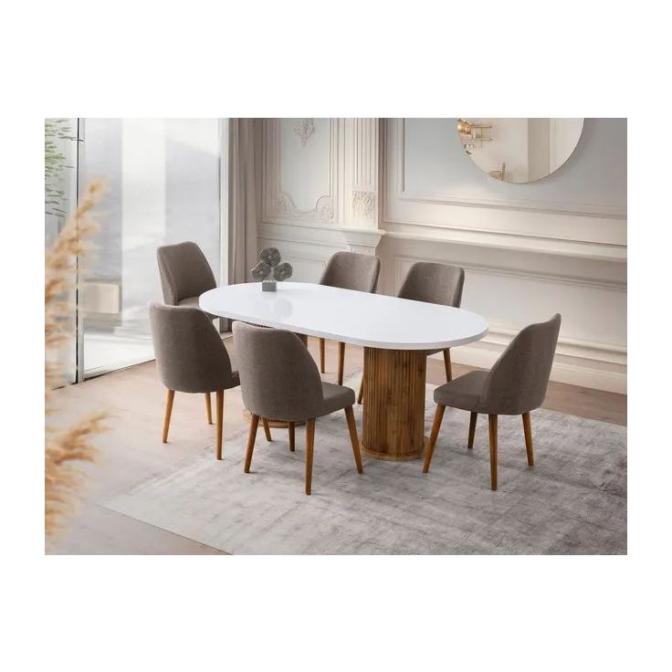 Ruokapöytä Linento Furniture Milas, 180x90cm