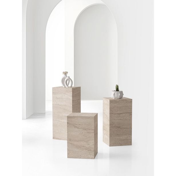 Kukkateline Linento Furniture L.Ciceklik-9540, beige travertiinikuosi
