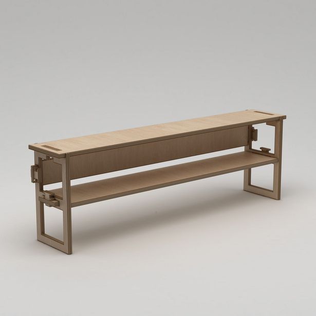 TV-taso Linento Furniture Linea, leveys 220cm, puunruskea