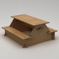 Piknik-pöytäryhmä Linento Garden Tela, puunruskea