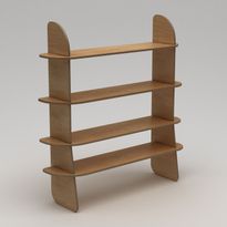 Kirjahylly Linento Furniture Scala 2, 150x160cm, puunruskea