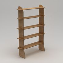 Kirjahylly Linento Furniture Scala 3, 102x215cm, puunruskea