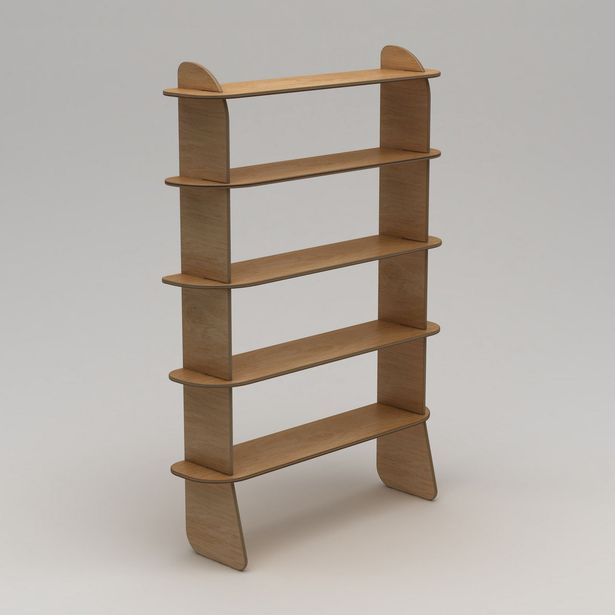 Kirjahylly Linento Furniture Scala 3, 102x215cm, puunruskea