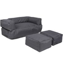 Säkkituoli Linento Garden Kids Double Seat Pouf, harmaa