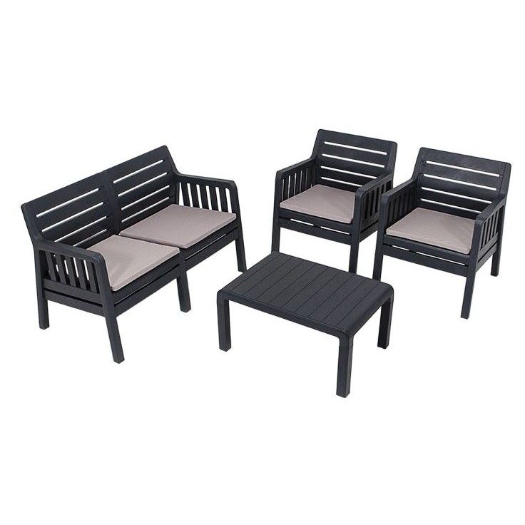 Oleskeluryhmä Linento Garden Lara 4:n istuttava + pehmusteet
