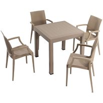 Ruokailuryhmä Linento Garden Rattan Lux 4:n istuttava