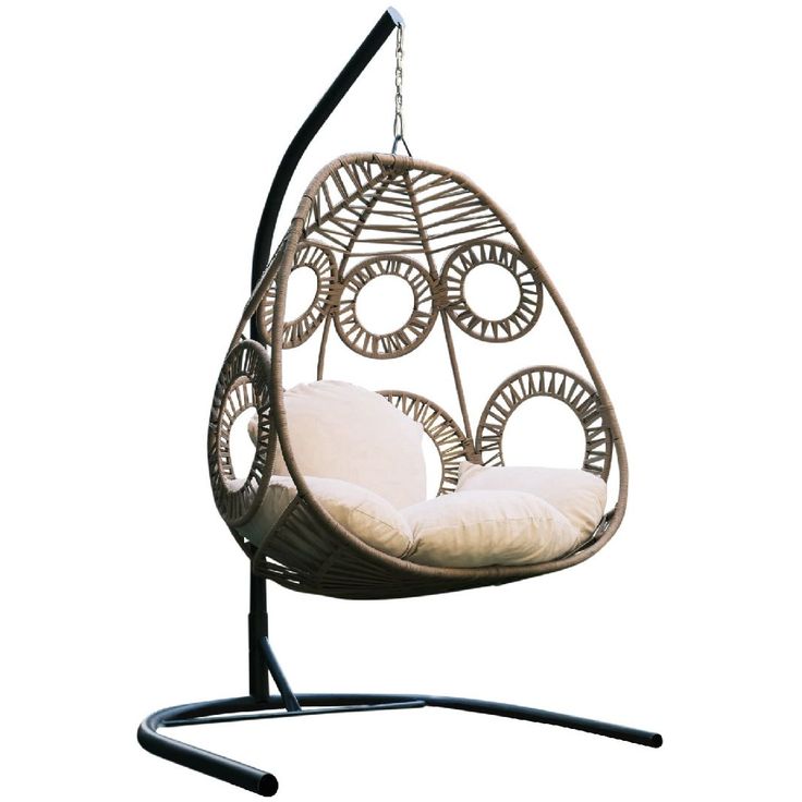 Garden Single Swing Chair Linento Garden Osna Cream Cream Beige