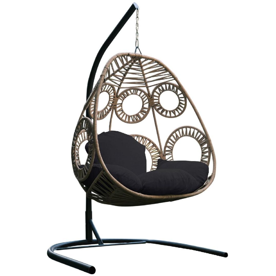 Riipputuoli Linento Garden Osna, musta/beige