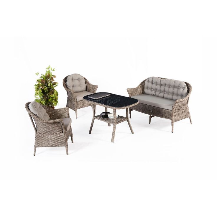 Garden Lounge Set Linento Garden Luna v2 Grey Grey