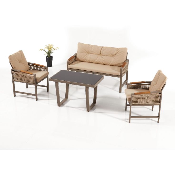 Garden Lounge Set Linento Garden Mykonos Plus 211S Cap  Cappuccino