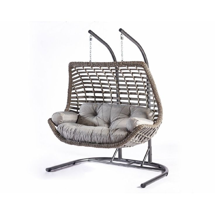 Garden Double Swing Chair Linento Garden Junda Grey Grey