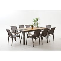 Ruokailuryhmä Linento Garden Lara 8, harmaa