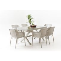 Ruokailuryhmä Linento Garden Saka, valkoinen