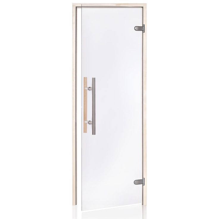 Saunan lasiovi Andres Glass Light Premium, haapakarmi, eri kokoja, eri värejä