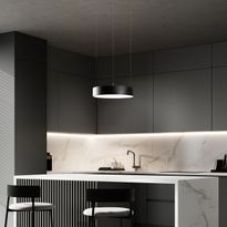 LED-riippuvalaisin Linento Lighting Circa-15510, Ø40cm, 3000K, musta