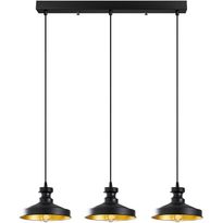 Kattovalaisin Linento Lighting Quincy, 3-osainen, musta/kulta