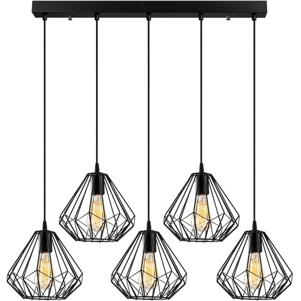 Kattovalaisin Linento Lighting Diamond, 5-osainen, musta