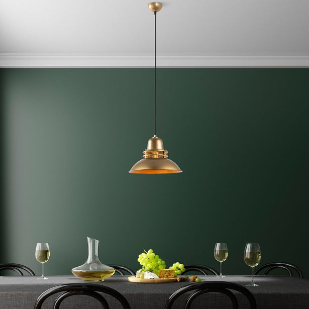 Riippuvalaisin Linento Lighting Tibet-3735-1, Ø34cm, kulta