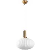 Riippuvalaisin Linento Lighting Asker, Ø30cm, valkoinen/kulta