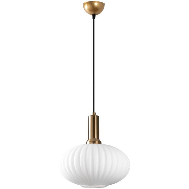 Riippuvalaisin Linento Lighting Asker, Ø30cm, valkoinen/kulta
