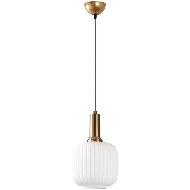 Riippuvalaisin Linento Lighting Asker, Ø20cm, valkoinen/kulta