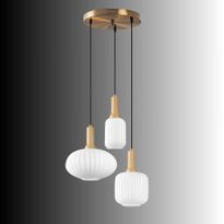 Riippuvalaisin Linento Lighting Asker 3-osainen valkoinen