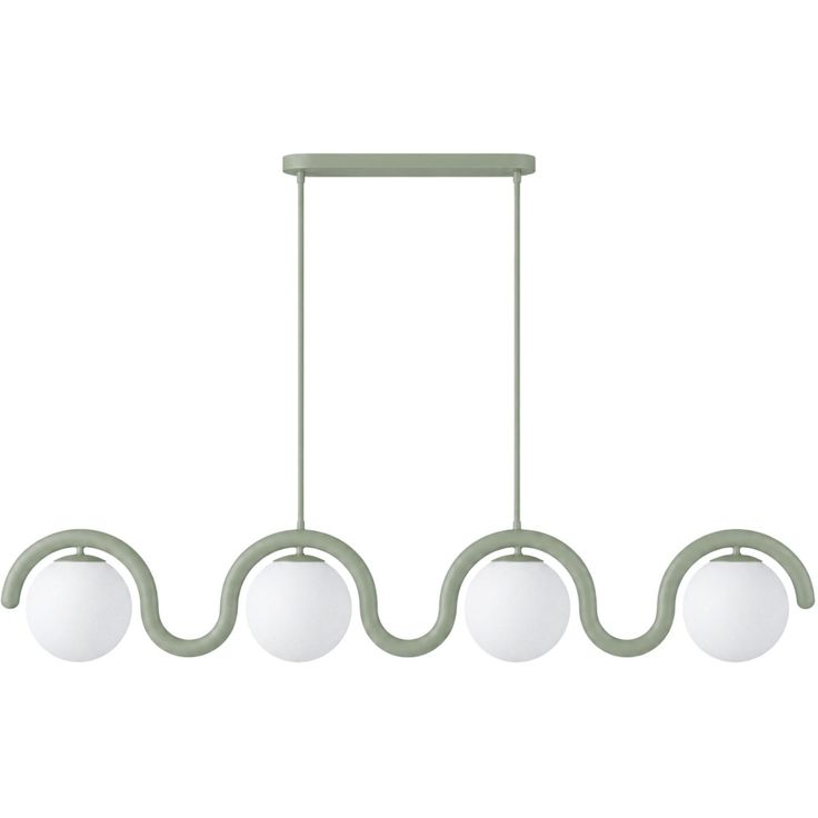 Riippuvalaisin Linento Lighting Gedik-20443-B, 4-osainen, E27, mintunvihreä