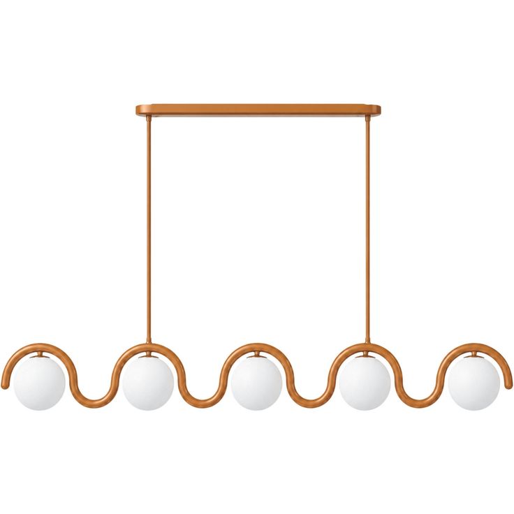 Riippuvalaisin Linento Lighting Gedik-20444-C, 5-osainen, E27, ruskeanoranssi