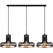 Kattovalaisin Linento Lighting Fabia, 3-osainen, musta/kupari