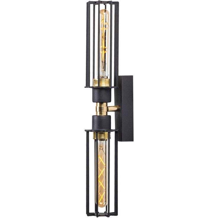 Seinävalaisin Linento Lighting Minot, 2-osainen, musta/kulta