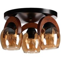 Kattovalaisin Linento Lighting Helena 3-osainen hunaja/saksanpähkinä/musta