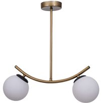 Riippuvalaisin Linento Lighting Velvet 2-osainen valkoinen/kulta