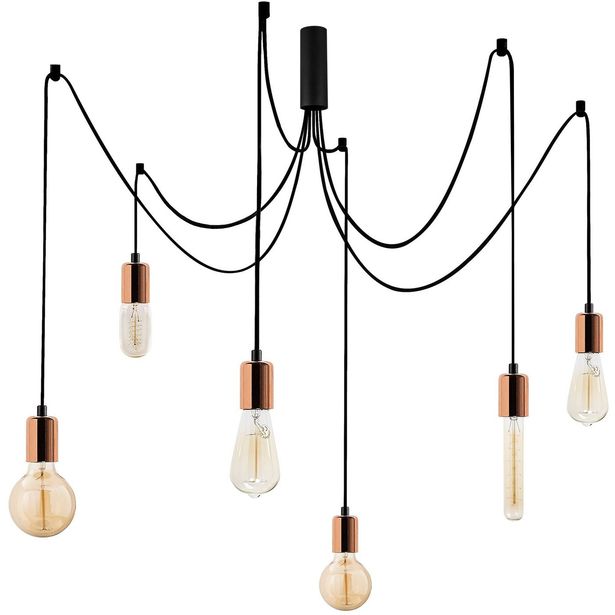 Kattovalaisin Linento Lighting Kabluni, 6-osainen, kupari/musta