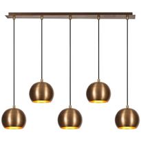 Kattovalaisin Linento Lighting Sivani, 5-osainen, pronssi, Verkkokaupan poistotuote