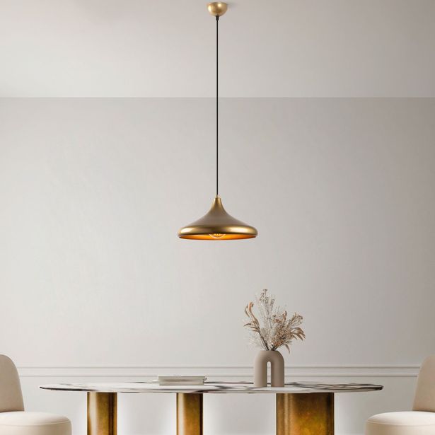 Riippuvalaisin Linento Lighting Eysan-210, Ø35cm, kulta