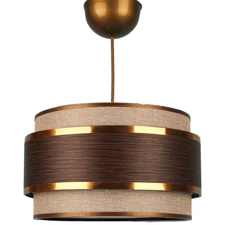 Riippuvalaisin Linento Lighting BK029, Ø28cm, ruskea