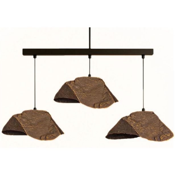 Riippuvalaisin Linento Lighting BK190 3-osainen musta/ruskea