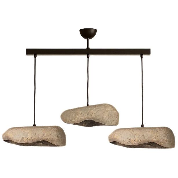 Riippuvalaisin Linento Lighting BK196 3-osainen musta/harmaa